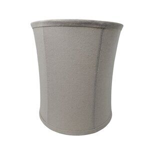 Vintage Beige Linen Curved Drum Lampshade - 14"x14"x11"